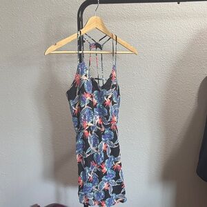 Lucy Love Black and Blue Tropical Dress